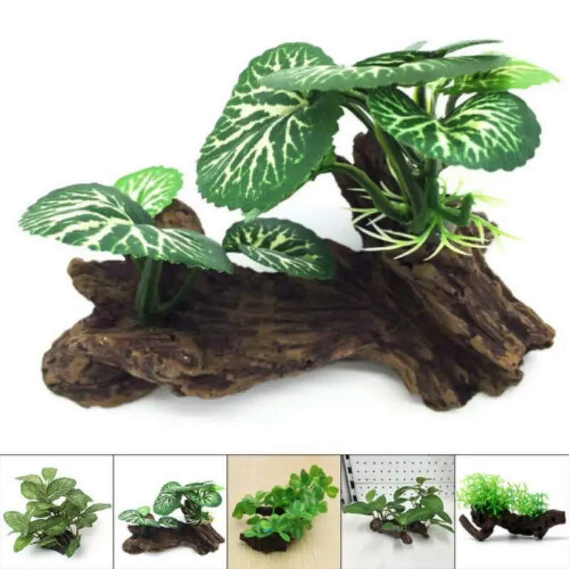 Aquarium Plant Roots - Plastic Kunstmatige Schildpad Boomstam Drijfhout Aquarium