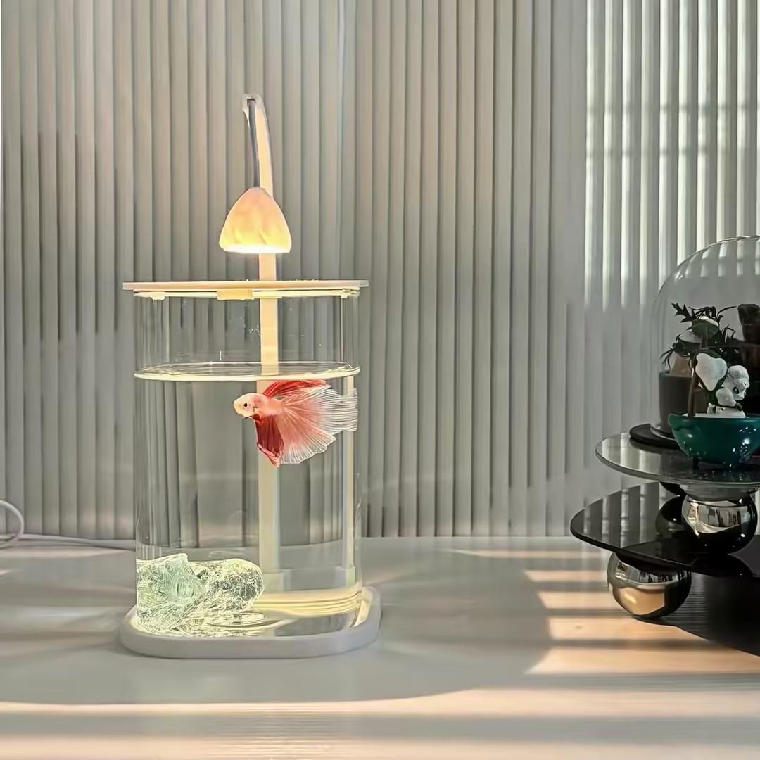 Planted Aquarium Betta - 360 ° Panoramisch helder bureau-aquarium mini-aquarium