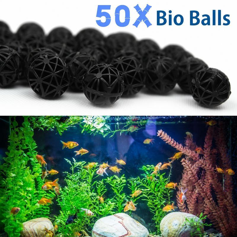 Aquarium Planted Fish Tank - 50 stuks 16mm aquarium biofilterballen viskom