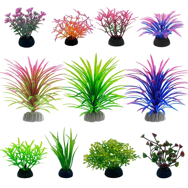 Aquarium Plant Roots - PVC Aquarium Decoratieve Simulatie Kunstmatige Bladeren