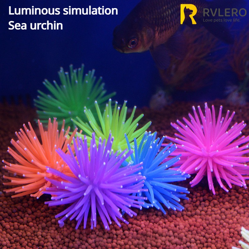 Aquarium Planted Fish Tank - Lichtgevende Simulatie Zee Anemoon Zeeëgel Siliconen