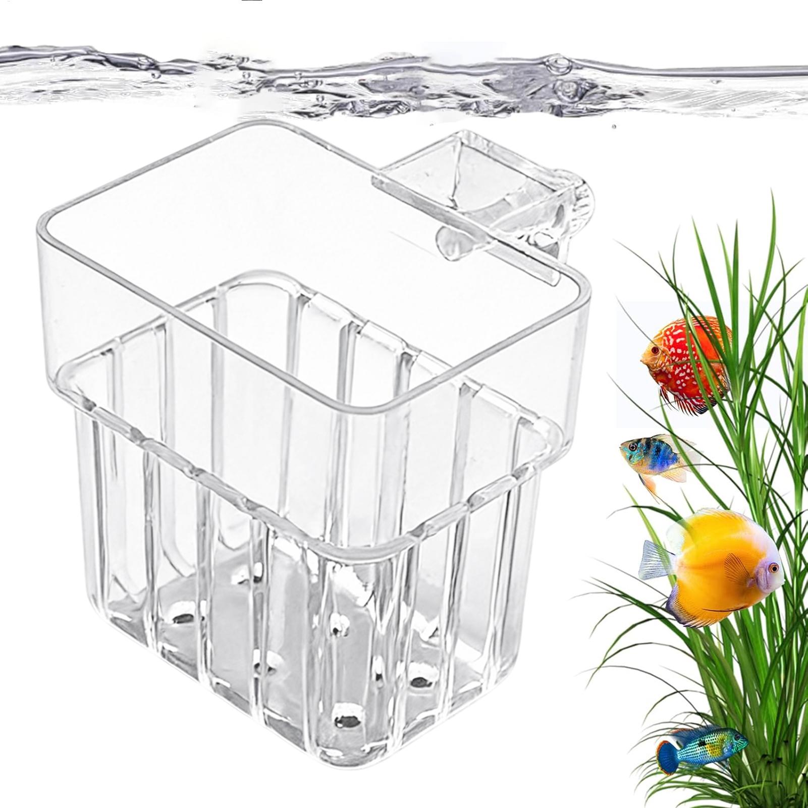 Aquarium Planted Fish Tank - Aquarium transparante hangpot, hangbare aquariumplantenhouder, waterplantenbevestiging,
