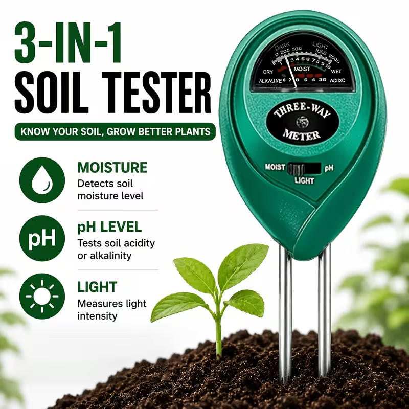 Tissue Culture Plant - 3-in-1 Bodemtester (Vocht-, PH- en Lichtmeter)