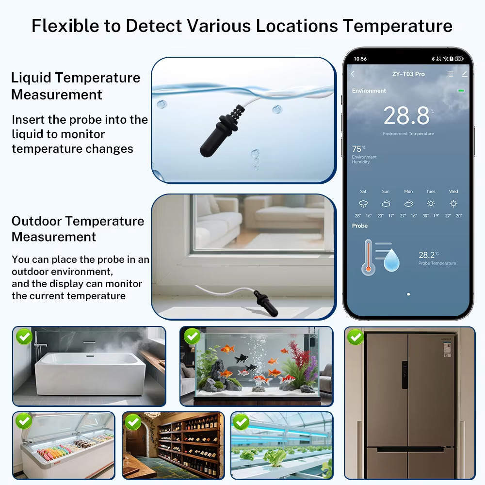 Externe waterdichte temperatuu - Planted Aquarium Temperature recensie en prijs