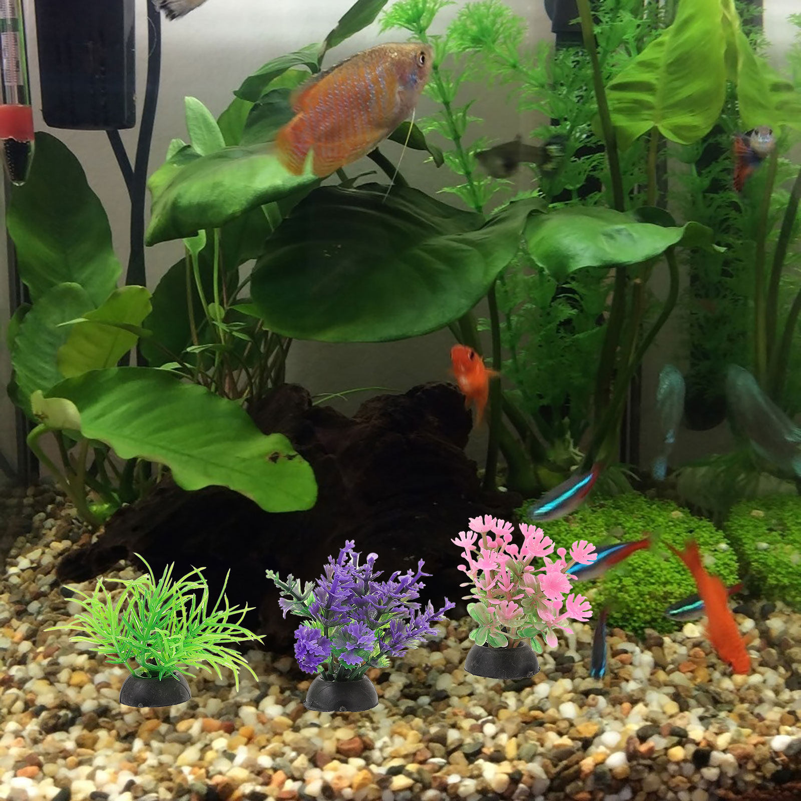 7 stuks kunstmatige aquariumpl - Aquarium Planted Fish Tank recensie en prijs