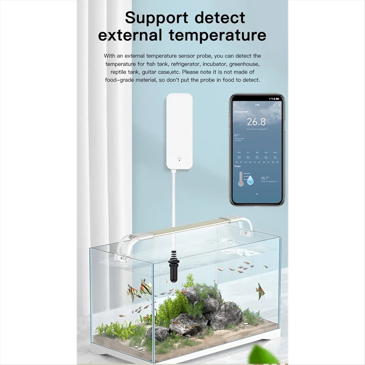 A64I Tuya WiFi temperatuur-voc - Planted Aquarium Temperature recensie en prijs